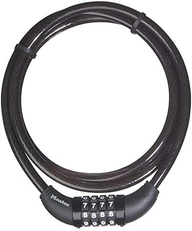 Five foot resettable combination cable bike lock