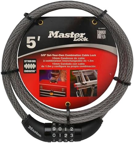 Five foot resettable combination cable bike lock — photo 3