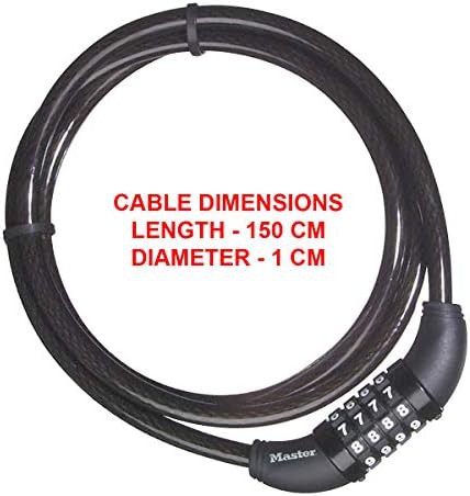 Five foot resettable combination cable bike lock — photo 4