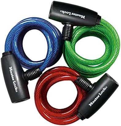 Keyed alike colored cable locks pack