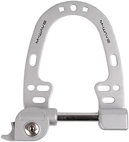 Silver bicycle security lock