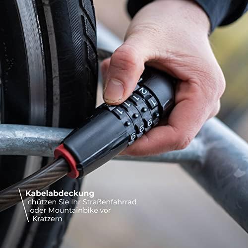 Black 12mm combination cable lock — photo 5