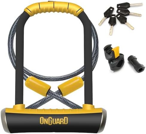 Hardened Steel U-Lock with Four Foot Extension Cable