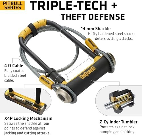 Hardened Steel U-Lock with Four Foot Extension Cable — photo 4