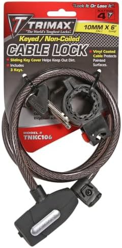 Black Cable Lock with Frame Mounting Bracket