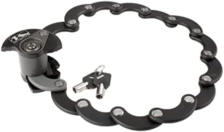 Folding disc lock with black steel links