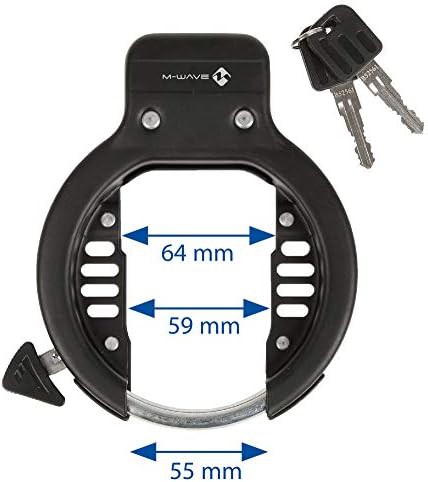 Black ring frame mounted bicycle lock — photo 3