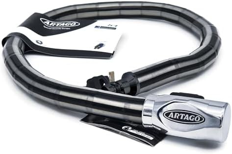 Armored articulated steel python cable lock