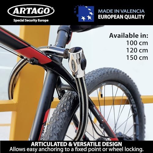 Armored articulated steel python cable lock — photo 4