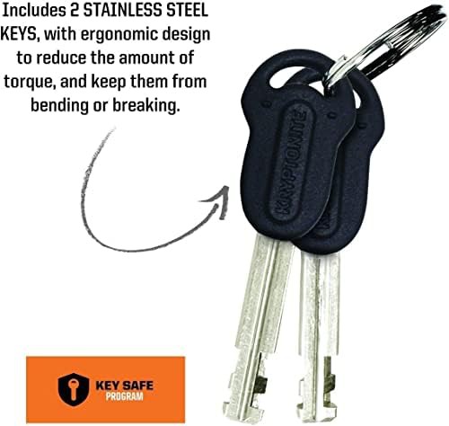 Black integrated heavy duty chain lock — photo 5