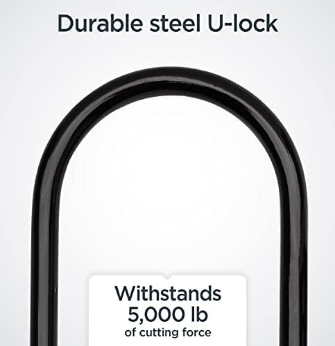 Black vinyl coated steel u-lock with bracket — photo 5