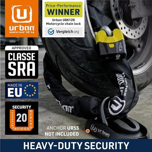 Hardened steel heavy duty motorcycle lock — photo 3