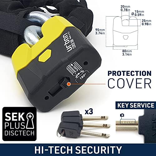 Hardened steel heavy duty motorcycle lock — photo 5