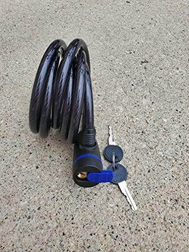 Yellow spiral cable lock six feet long — photo 4