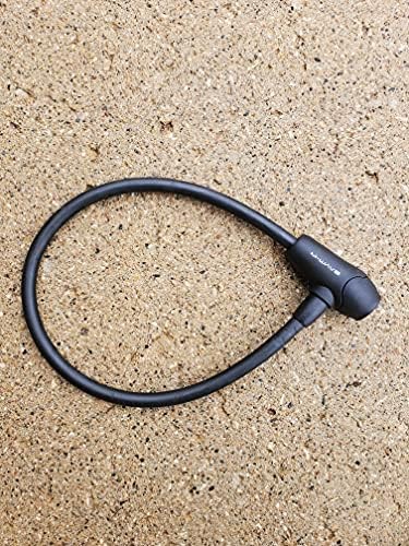 Silicone covered bicycle cable lock black — photo 3