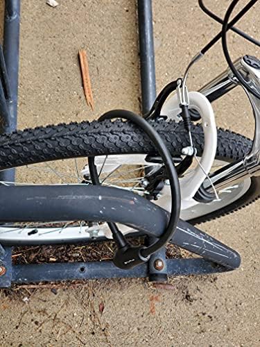 Silicone covered bicycle cable lock black — photo 4
