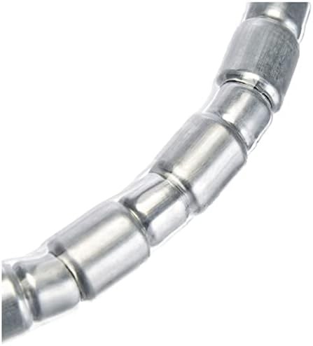 Silver jointed hardened steel motorcycle chain lock — photo 4