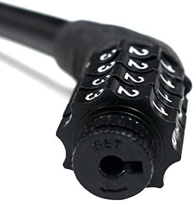 Black four digit resettable combination cable lock — photo 4