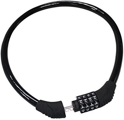 Black four digit resettable combination cable lock — photo 5