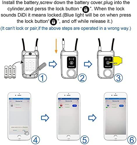 Medium bluetooth alarm cable lock 31 in — photo 5