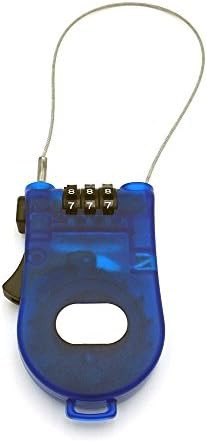Blue retractable three foot cable lock — photo 4