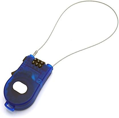Blue retractable three foot cable lock — photo 5