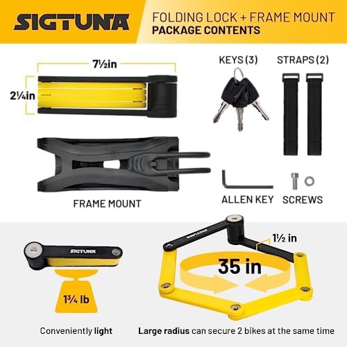 Hardened Steel Folding Bike Lock with Mounting — photo 4