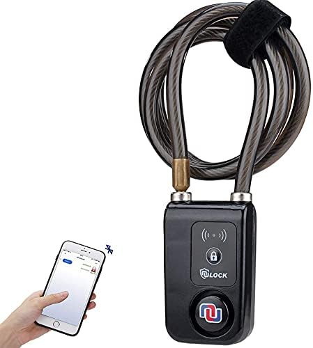 Bluetooth alarm cable lock for motorcycles 47 in