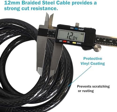Two pack black heavy duty cable locks — photo 3