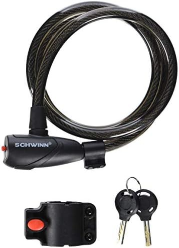 Six foot cable lock with lighted key