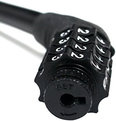 Black self coiling cable combination lock — photo 5