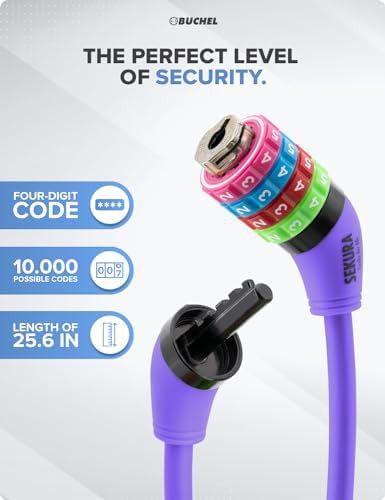 Colorful coiling cable lock for kids — photo 3