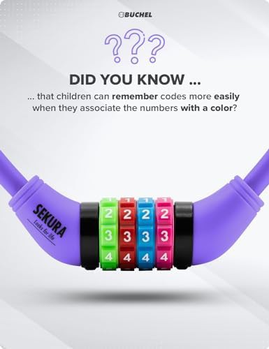 Colorful coiling cable lock for kids — photo 4