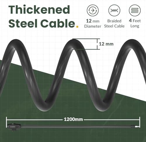 Keyed coiled cable bike lock with bracket — photo 3