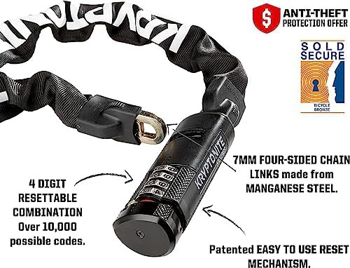 Resettable combination four foot chain lock — photo 4