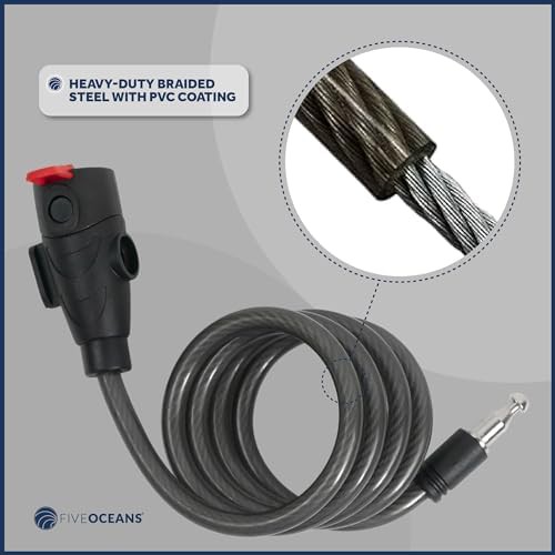 Single keyed heavy duty motorcycle cable lock — photo 5