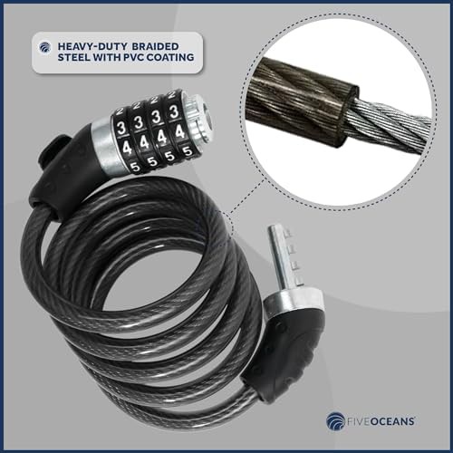Two pack heavy duty combination cable locks — photo 5
