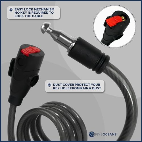 Keyed heavy duty security cable lock two pack — photo 3