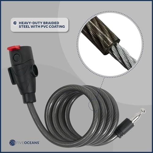 Keyed heavy duty security cable lock two pack — photo 5