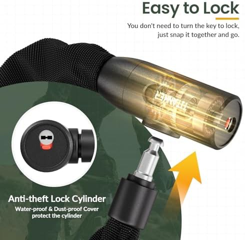 Heavy duty keyed chain lock three feet — photo 3