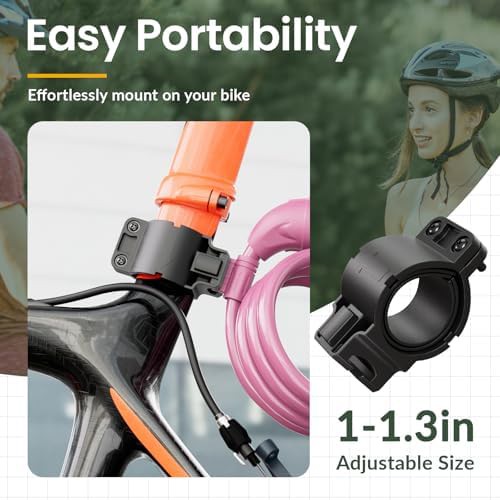 Baby pink combination cable bike lock — photo 5