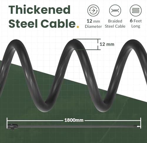 Six foot coiled keyed cable lock — photo 3