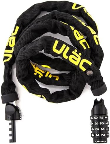 Black four digit combination chain lock