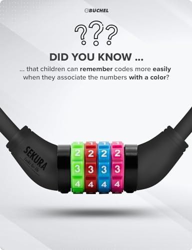 Colorful combination cable lock for kids bikes — photo 4