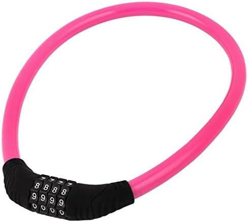 Aexit fuchsia 11mm steel combination U-lock