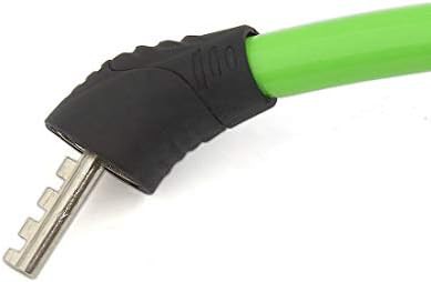 Green four-digit combination cable lock — photo 3