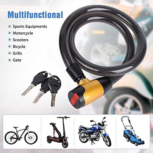 Waterproof keyed anti theft bike cable lock — photo 4