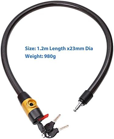 Waterproof keyed anti theft bike cable lock — photo 5