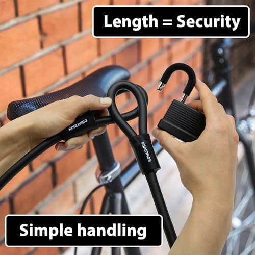 Extra Long Keyed Cable Bike Lock — photo 4