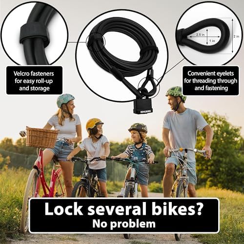 Extra Long Keyed Cable Bike Lock — photo 5